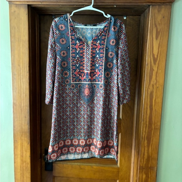 Bohemian Patterned Dress - Picture 1 of 4